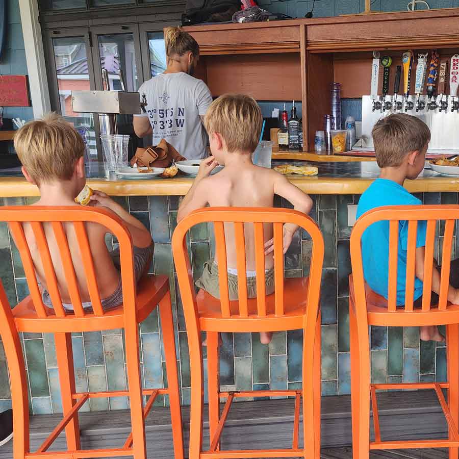 Blue Moon's outdoor bar